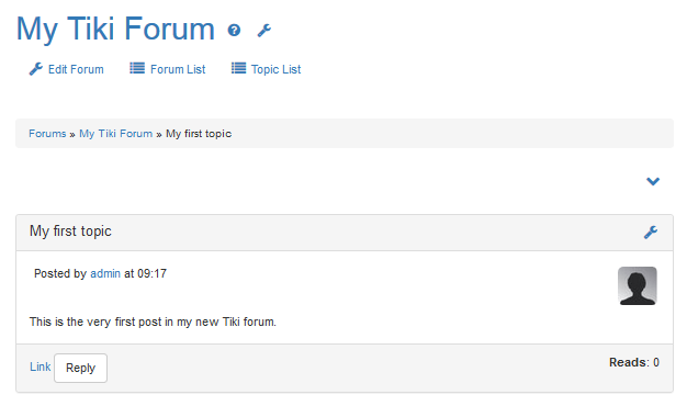 This forum has only a single post.