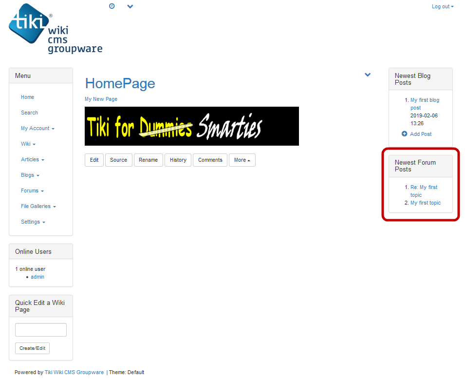 Last forum posts  module.