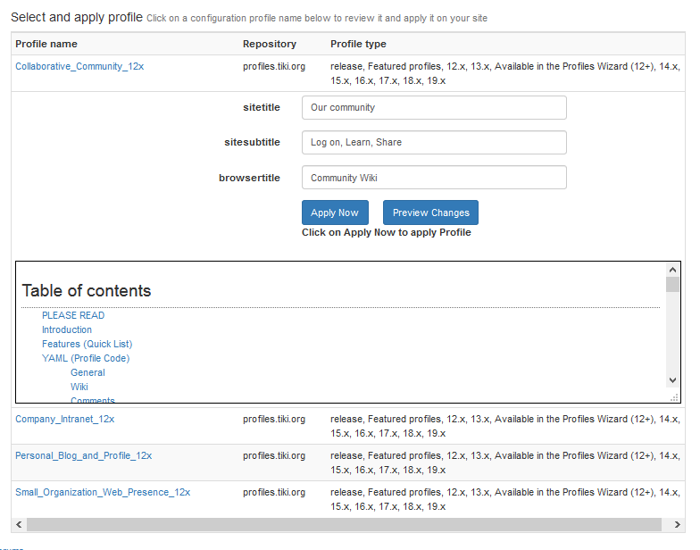 Customizing and applying the profile.