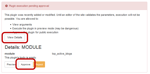 Plugin pending approval