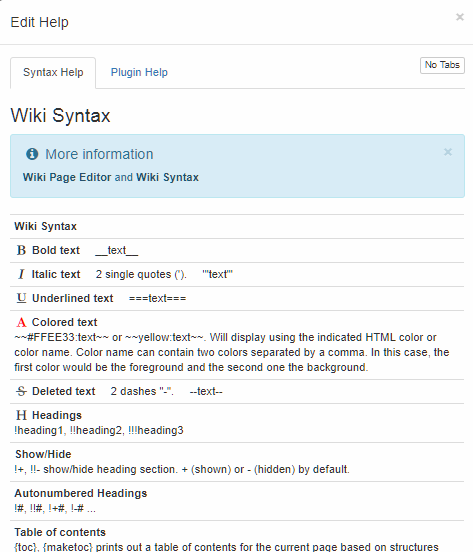 Wiki Help