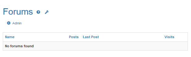 The List Forums  page shows the forums on your site.